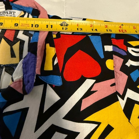 BIG DART Colorful Geometric Print Women's Top blouse - Picture 9 of 12